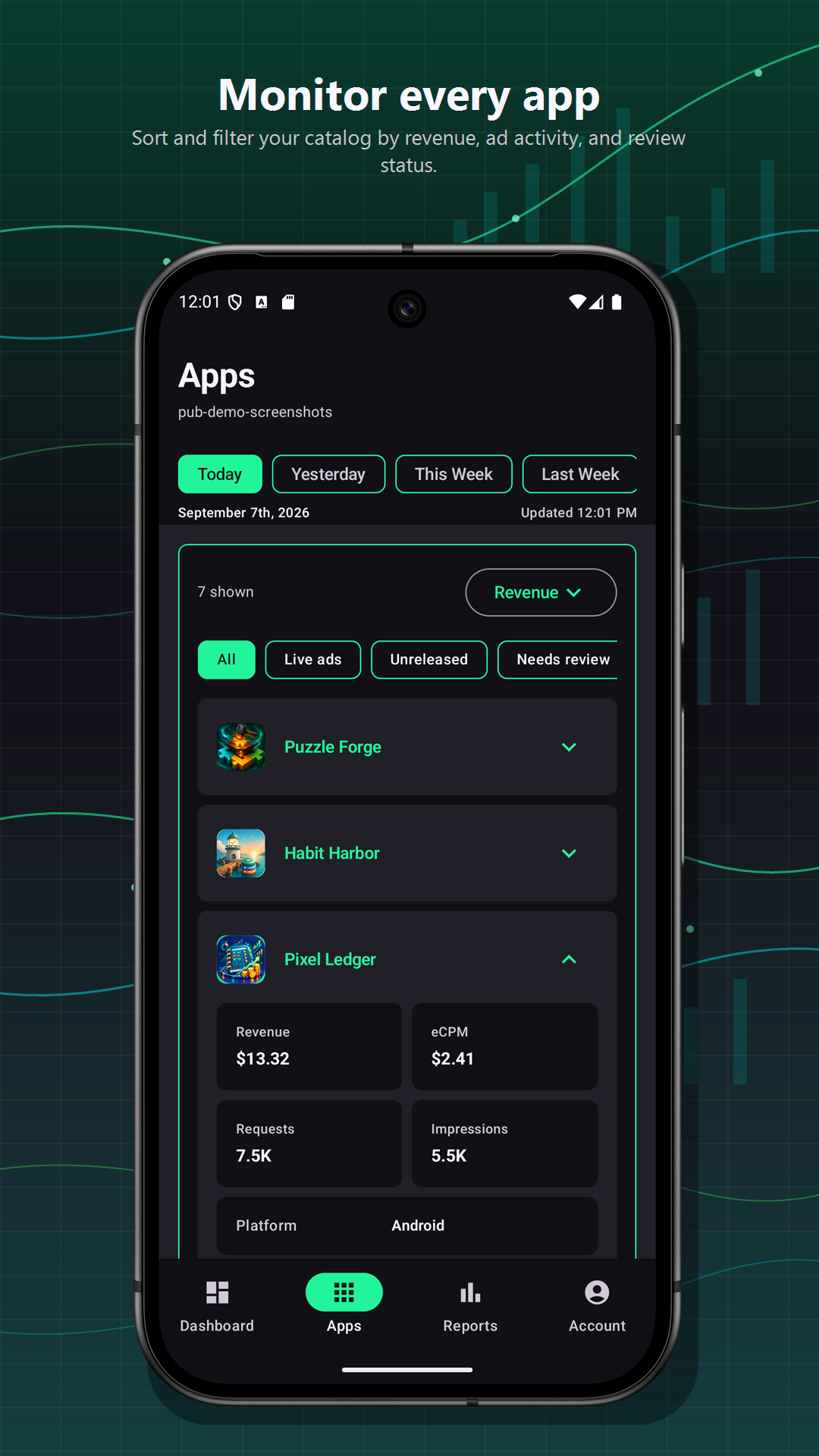 RevLens apps screenshot